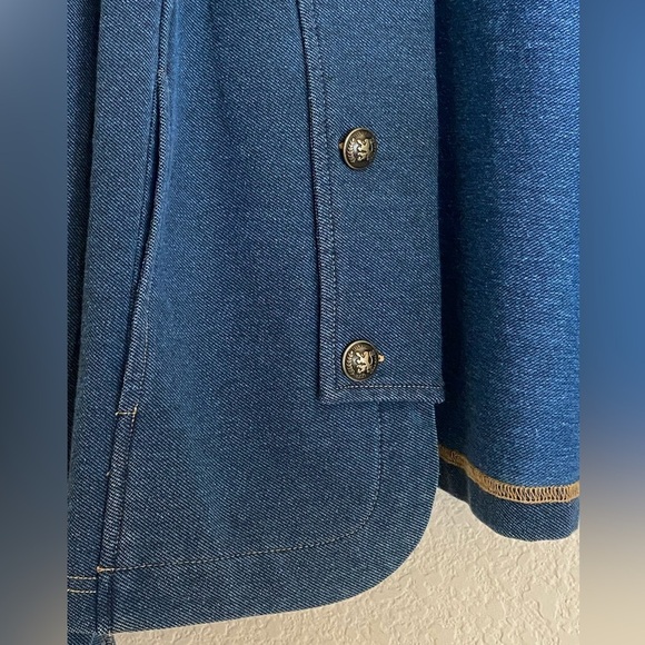 Tommy Hilfiger Knit Denim Band Jacket Woman’s XXL/TTG/XXG Blue Minimalist NWOT - Picture 6 of 9